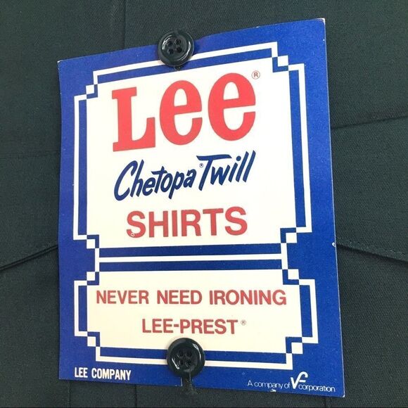 Lee Chetopa Twill Men’s 1970s Vintage Work Shirt - Picture 8 of 10